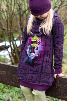 Preview: French Terry Panel Chestnuts Lila 88 cm Friends by Thorsten Berger by Swafing